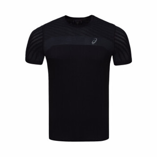 ASICS亚瑟士 速干男式无缝跑步短袖T恤 2011A622-001 黑色 M *5件