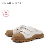 CHARLES&KEITH女鞋CK1-70900202拼色休闲运动半拖鞋（35、Black黑色）