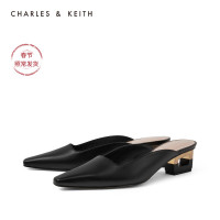 CHARLES&KEITH女鞋CK1-60900138方口鞋面穆勒鞋拖鞋（39、Multi综合色）