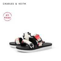 CHARLES&KEITH女鞋CK1-71750003休闲厚底低跟凉拖鞋（39、Nude肉色）
