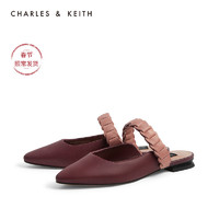 CHARLES&KEITH秋冬女鞋SL1-71720047女士低跟穆勒鞋（38、Multi综合色）