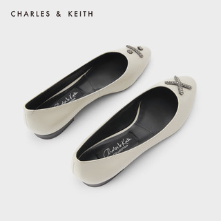 CHARLES&KEITH秋冬女鞋SL1-71720048女士低跟单鞋（36、Burgundy葡萄酒红色）