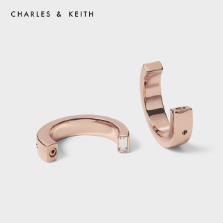 CHARLES&KEITH耳环耳饰CK5-42150002女士复古设计感气质耳环(Rose Gold玫瑰金色)