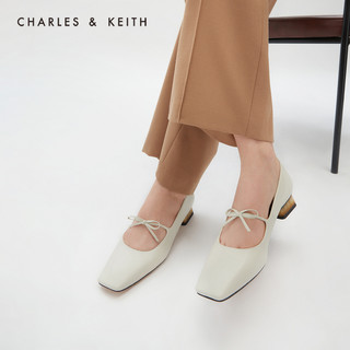 【新年礼物】CHARLES&KEITH2021早春新品CK1-60580199玛丽珍单鞋（38、Red红色）