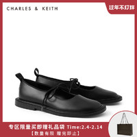 【情人节礼物】CHARLES&KEITH2021春新品CK1-70900270女玛丽珍鞋（41、Black黑色）