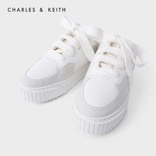 CHARLES＆KEITH2021春新品CK1-70900257女士休闲系带运动风穆勒鞋（38、Mint Green薄荷绿色）