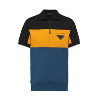 Prada 普拉达 男士短袖POLO衫 UJN607S2015DL 黑黄蓝色 XS