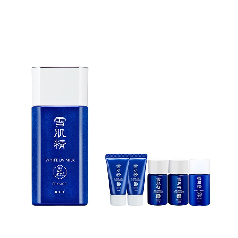 SEKKISEI 雪肌精 轻盈防护系列护肤套装 (轻盈防护乳10g+防护啫喱10g*2+菁华防护乳10ml*2)