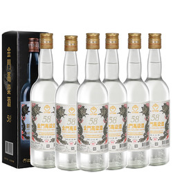 KINMEN KAOLIANG 金门高粱酒 白金龙 58度600ml*6瓶 清香型白酒