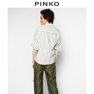 PINKO 女装宽松条纹衬衫1B14HM8037（40、ZSD）