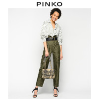 PINKO 女装宽松条纹衬衫1B14HM8037（42、ZSD）