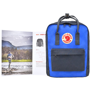 FJÄLLRÄVEN 北极狐 OUTDOOR KankenFamily Kanken Classic系列 中性双肩包 23510-031-525 石墨黑/蓝色 16L