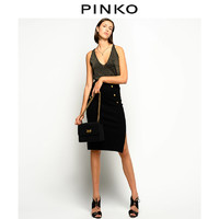 PINKO2020秋冬女装金线针织v领背心上衣1G1567Y6DA（M、H62）