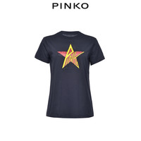PINKO2020秋冬女装星型印花T恤上衣1G15JDY64R（S、Z99）
