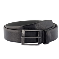 Hugo Boss 雨果博斯 男士皮革针扣腰带 50386188 黑色