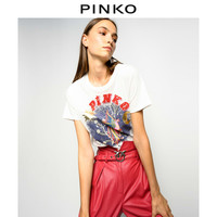PINKO2020秋冬女装插画印花T恤上衣1G15BEY5BD（M、Z05）