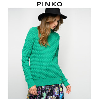 PINKO2020秋冬女装网格针织做旧高领毛衣针织衫1B14X2Y6QP（M、T68）