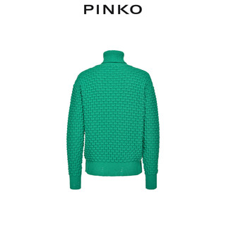 PINKO2020秋冬女装网格针织做旧高领毛衣针织衫1B14X2Y6QP（M、T68）