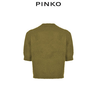 PINKO2021春夏新品女装起绒马海毛短袖针织衫上衣1Q107TY11H（M、X23）