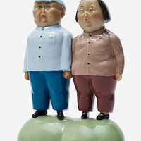 稀奇艺术瞿广慈《站在高岗上》迷你雕塑桌面客厅摆件复古饰品