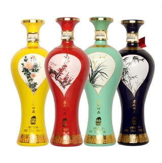 君之 四品 梅兰竹菊 53%vol 酱香型白酒 1000ml*4瓶 组合套装