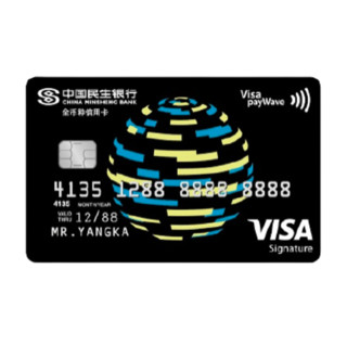 CHINA MINSHENG BANK 中国民生银行 芯动系列 信用卡白金卡 Visa版