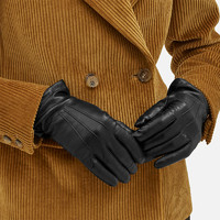 Mulberry/玛珀利2020新款黑色柔软纳帕皮羊皮革手套 VG4108（黑色A100）