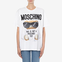 MOSCHINO 莫斯奇诺 女士嘻哈泰迪小熊T恤 V0706554020A 白色1001 00M