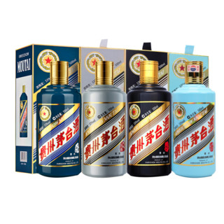 MOUTAI 茅台 生肖纪念酒 丁酉鸡年+戊戌狗年+己亥猪年+庚子鼠年 53%vol 酱香型白酒 500ml*4瓶 组合装