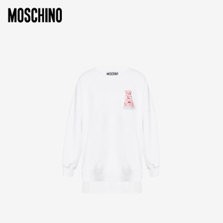 MOSCHINO 莫斯奇诺 女士饰有薄纱的蛋糕泰迪熊棉绒运动衫 A1710542720A 白色3001 044