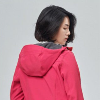 TOREAD 探路者 TREKKINC 徒步系列 女子软壳衣  TAEH92287 胭脂红 S 加绒款