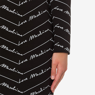 Love Moschino/莫斯奇诺 20秋冬 女士签名徽标弹力连衣裙 W5C0000E219220A（042、黑色0020）