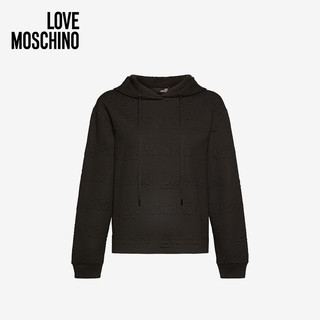 Love Moschino/莫斯奇诺 20秋冬 女士徽标连帽卫衣 W643700E219420A（038、黑色0C74）