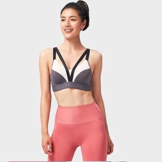 DECATHLON 迪卡侬 Ficu 女子运动内衣 时尚粉交叉带 M