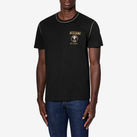 MOSCHINO 21春夏 男士 Gold徽标平纹针织T恤（054、黑色1555）