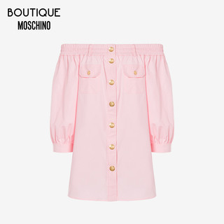 BOUTIQUE MOSCHINO/莫斯奇诺 21春夏 女士 露肩府绸衬衫（040、粉色0223）