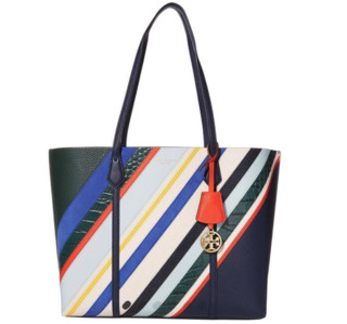 TORY BURCH 汤丽柏琦 Perry Balloon Stripe 女士单肩托特包