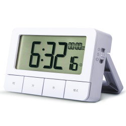 得力计时器提醒器学生做题定时器可静音厨房多功能闹钟时间秒表倒