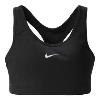 耐克 NIKE 女子 紧身服 AS NIKE SWOOSH BRA PAD 中强度支撑 运动服 BV3637-010 黑色 L码 *4件