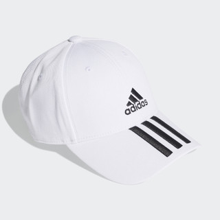 adidas 阿迪达斯 BBALL 3S CAP CT 中性运动鸭舌帽 白/黑色 OSFM