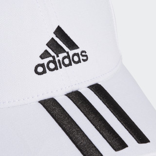 adidas 阿迪达斯 BBALL 3S CAP CT 中性运动鸭舌帽 白/黑色 OSFM