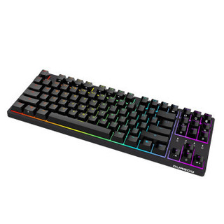 DURGOD 杜伽 TAURUS K320 87键 有线机械键盘 深灰紫 Cherry银轴 RGB