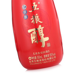 WU LIANG CHUN 五粮醇 红淡雅 50%vol 浓香型白酒 500ml 单瓶装