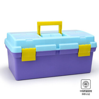 京东PLUS会员：绍泽文化 大号多功能工具箱 绘画箱水粉颜料美术用品收纳箱 蓝色 *2件