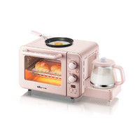 小熊早餐机家用多功能烤面包机电暖壶多士炉三合一早餐神器