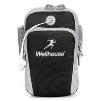 Wellhouse 中性运动臂包 WH-00627 黑色 L 6.4英寸