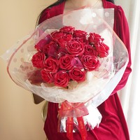 I'M HUA HUA 21朵红色玫瑰花花束礼盒