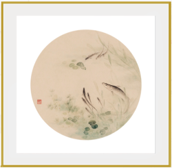 买买艺术 周磊作品版画《二十四节气》系列 客厅 餐厅 卧室 沙发背景墙装饰画 立春 画框尺寸50*50cm