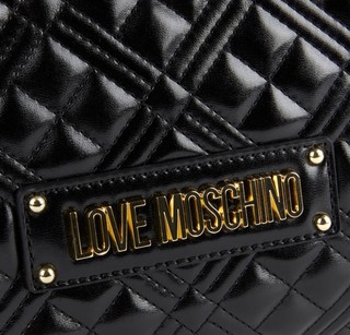 Love Moschino 女士皮质单肩包 黑色