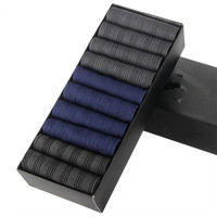 Langsha 浪莎 男士薄款中筒袜 LW289 10双装(蓝*4+深灰*4+黑灰*2)